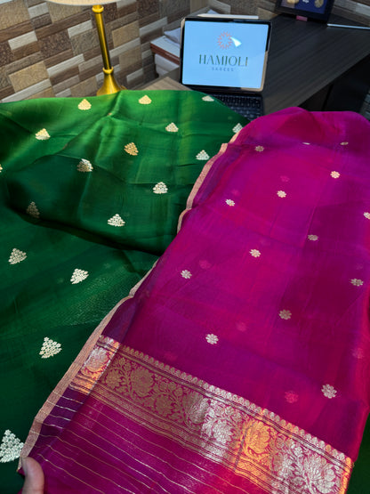 Rangrez Gulabi — Kora Silk 3-Piece Suit Set