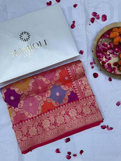 Agnivarna – Pure Katan Silk Kadwa Banarasi Saree | The Flame of Tradition