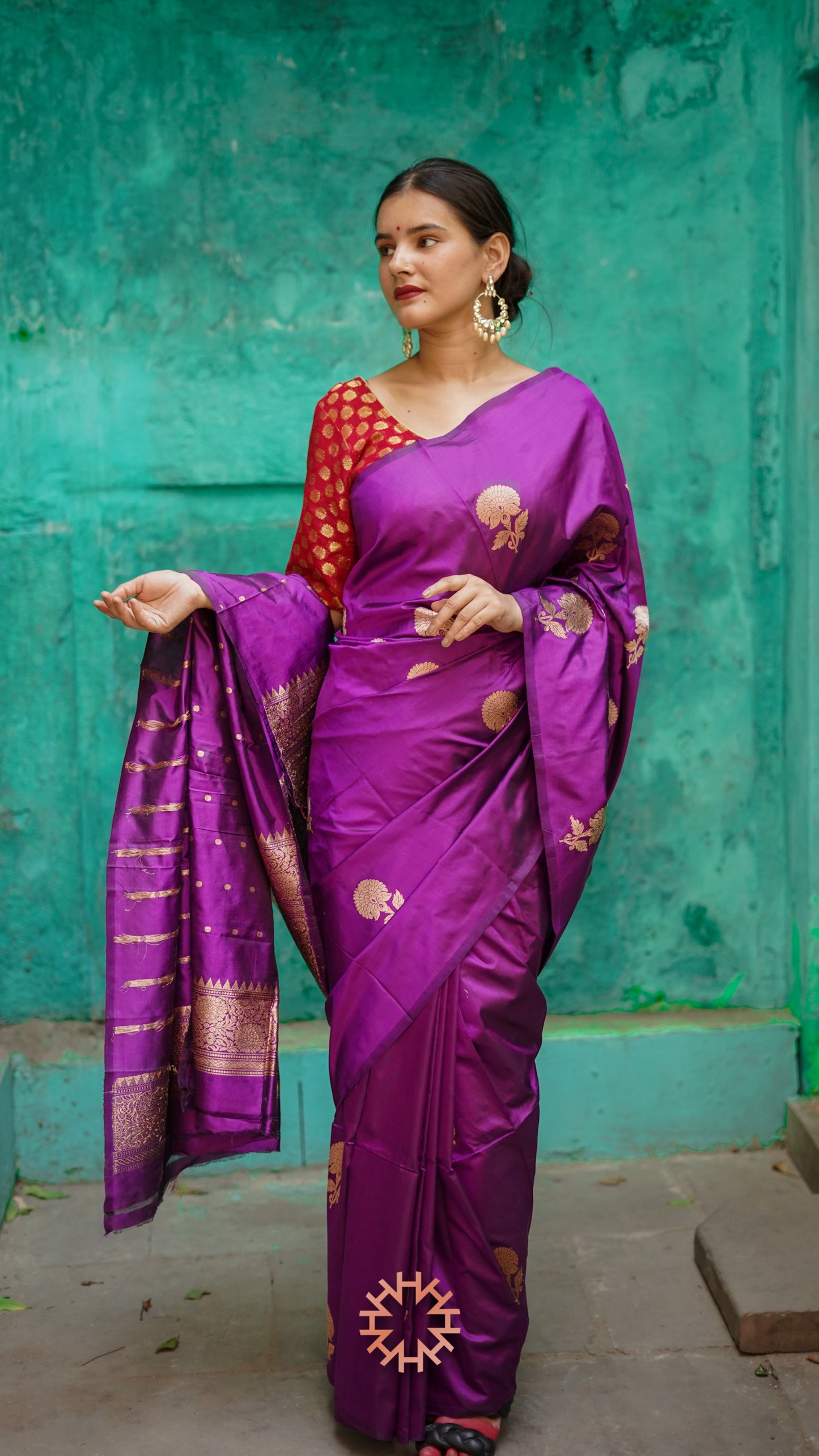 Deep Pink Pure Banarasi Katan Handloom Saree