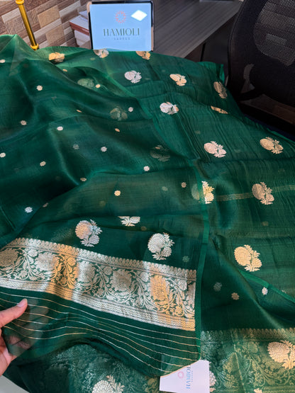 Shahzaadi Emerald — Kora Silk 3-Piece Suit Set