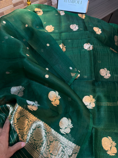 Shahzaadi Emerald — Kora Silk 3-Piece Suit Set