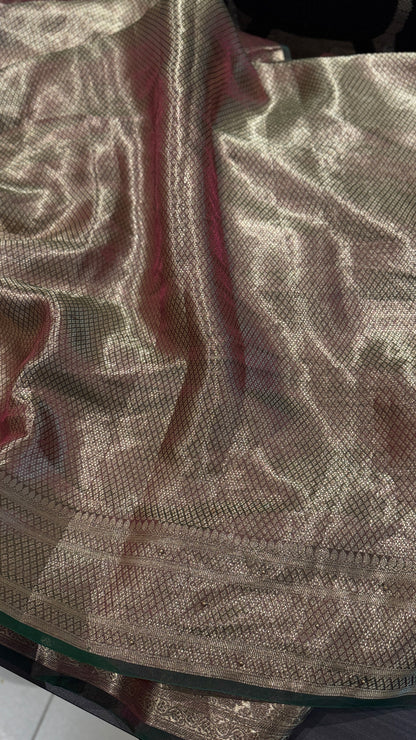 Hand Zardozi Tissue Silk Banarasi Saree