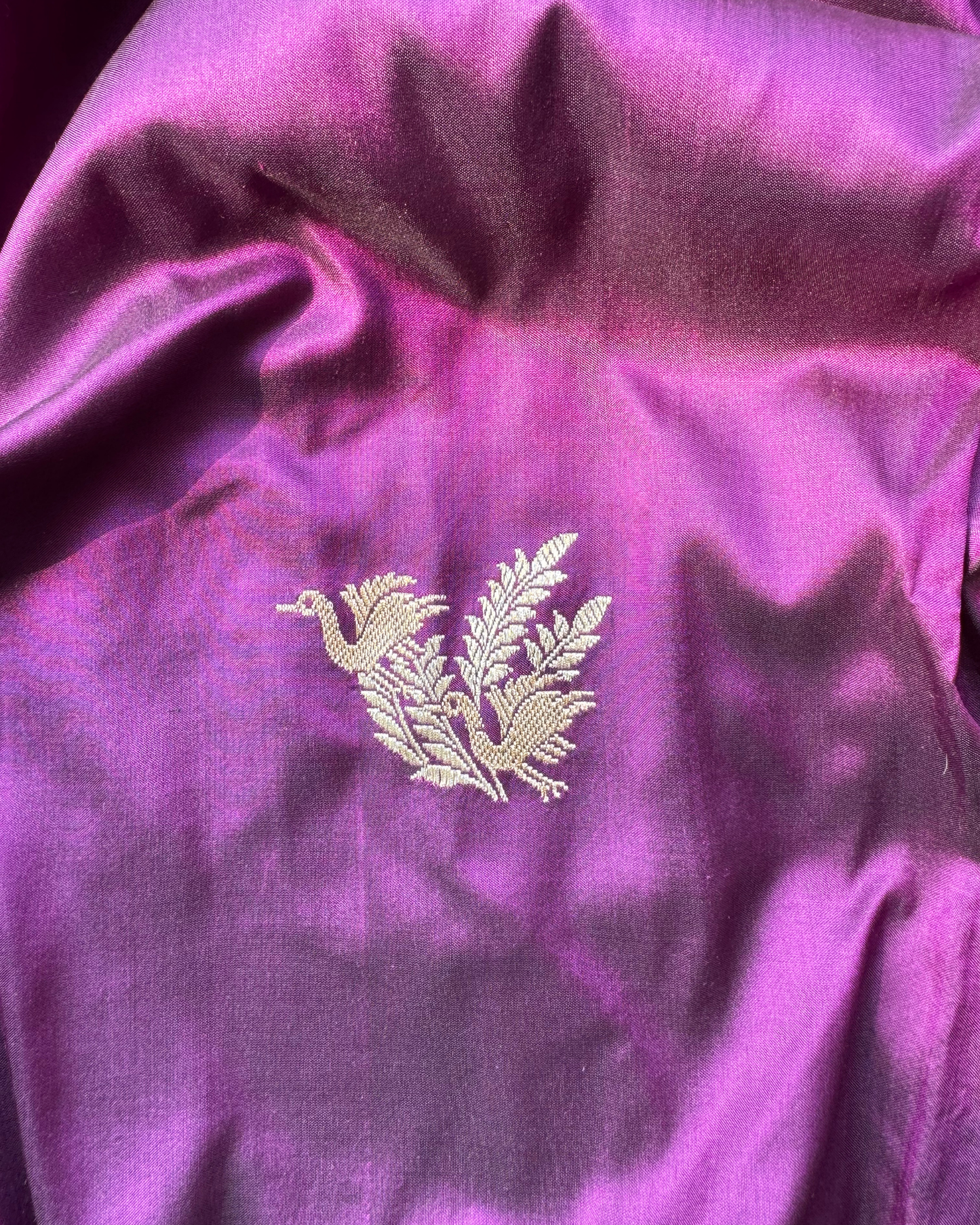 Lavender Pure Banarasi Katan Ektara Silk Saree