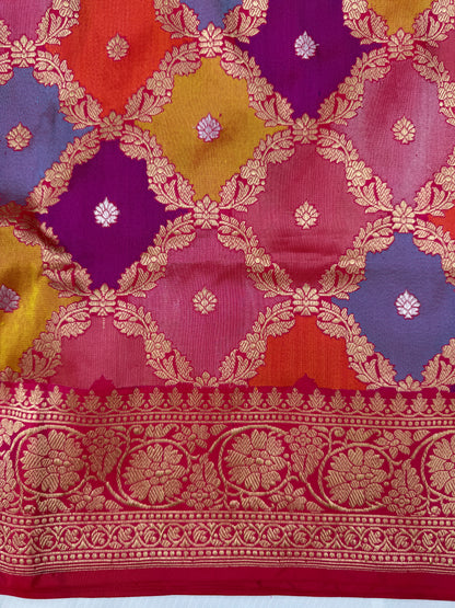 Agnivarna – Pure Katan Silk Kadwa Banarasi Saree | The Flame of Tradition