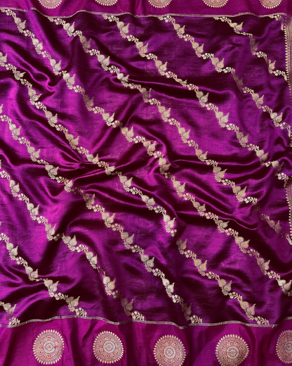 Raspberry Pink  Raw Mango Saree