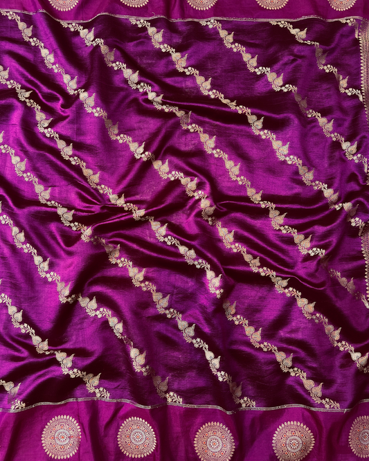 Raspberry Pink  Raw Mango Saree