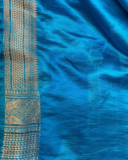 Orchid Blue Raw Mango Saree