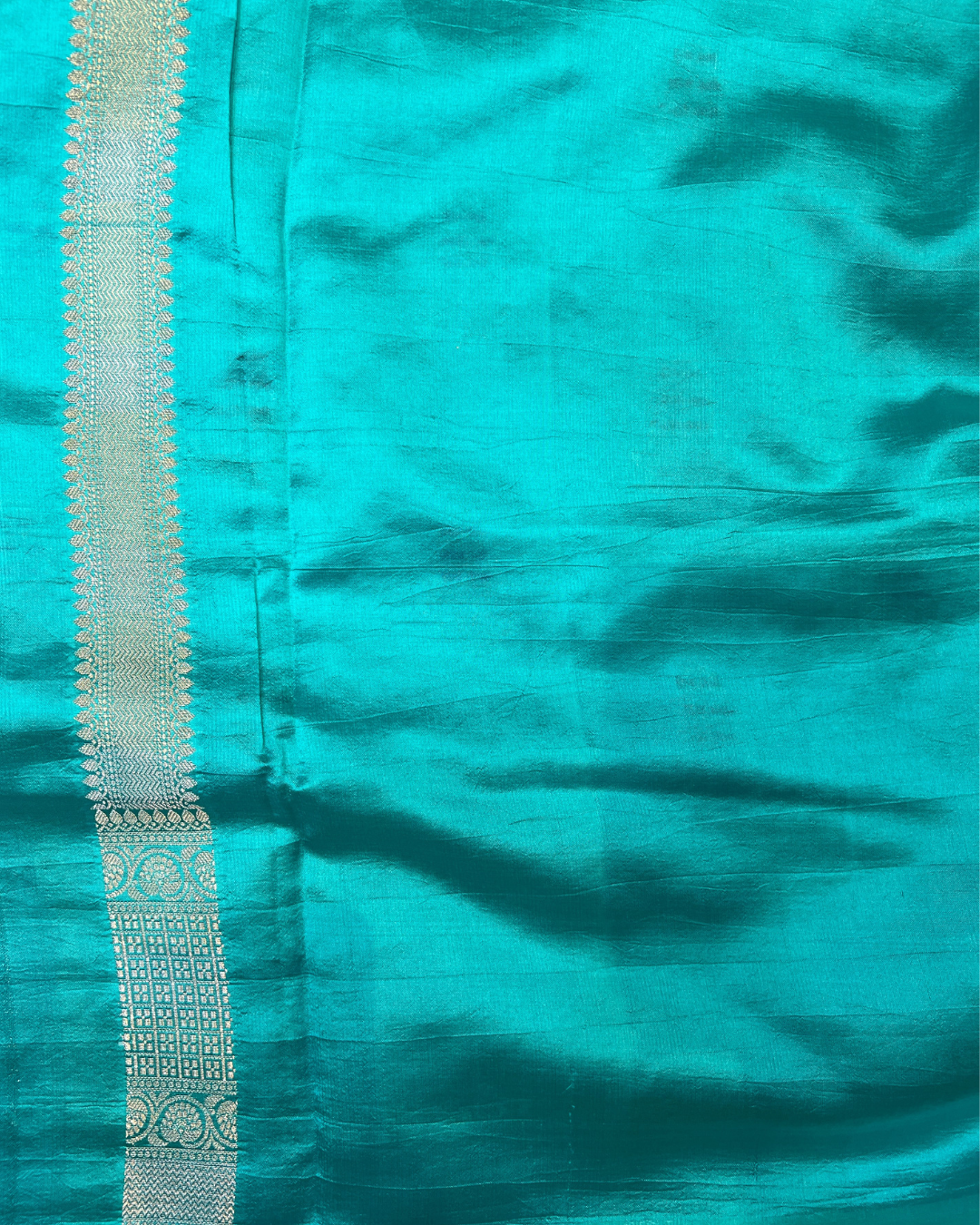 Teal Blue Raw Mango Saree