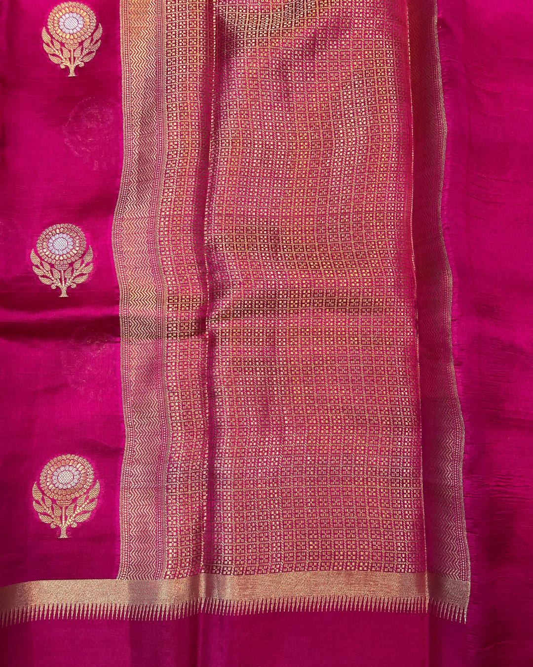Rose Pink Raw Mango Saree