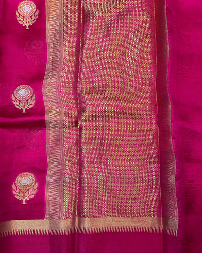 Rose Pink Raw Mango Saree