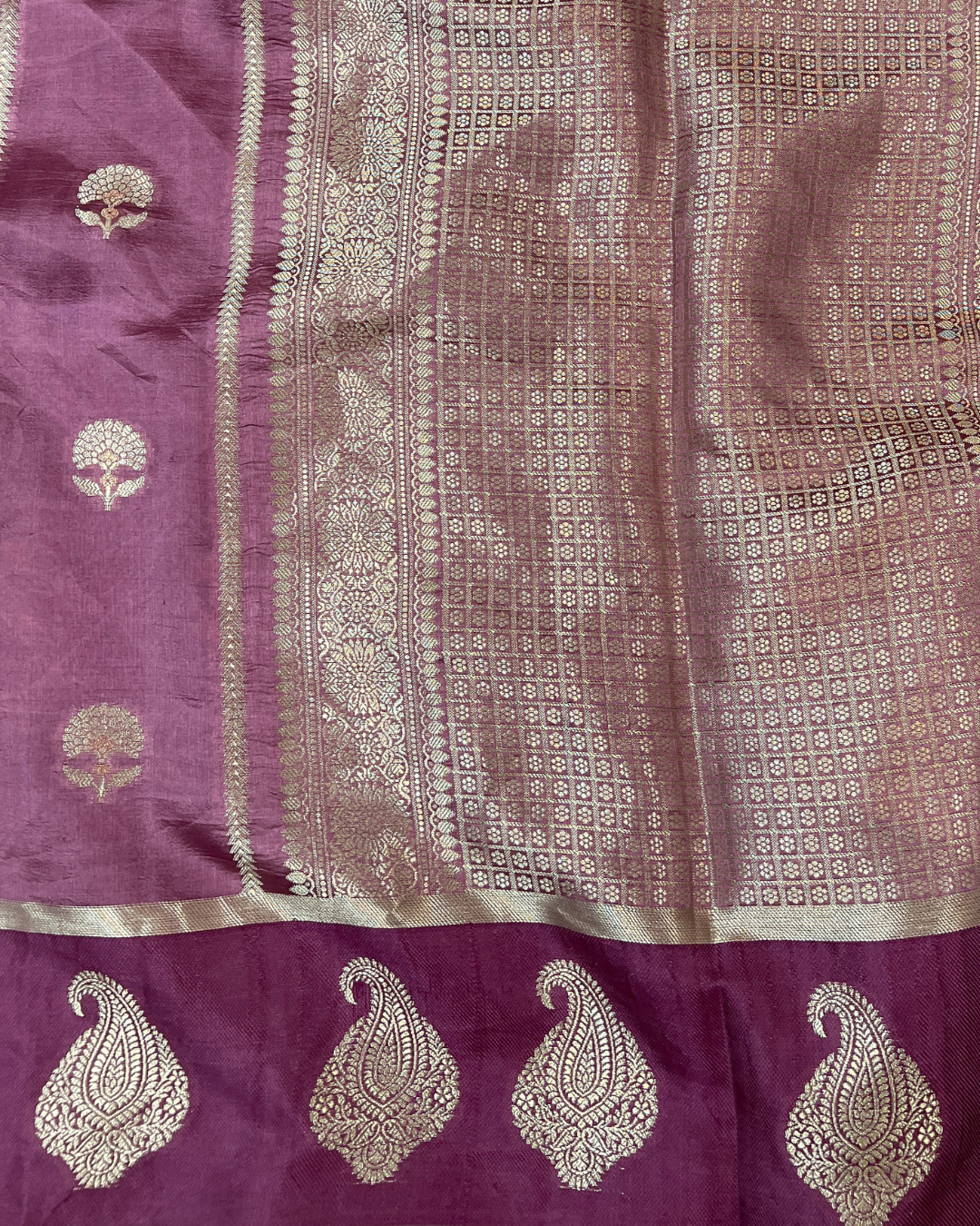 Tulip Pink Raw Mango Saree