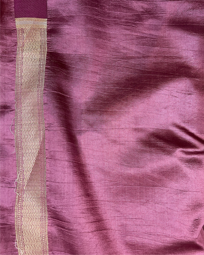 Pink Maroon Raw Mango Saree