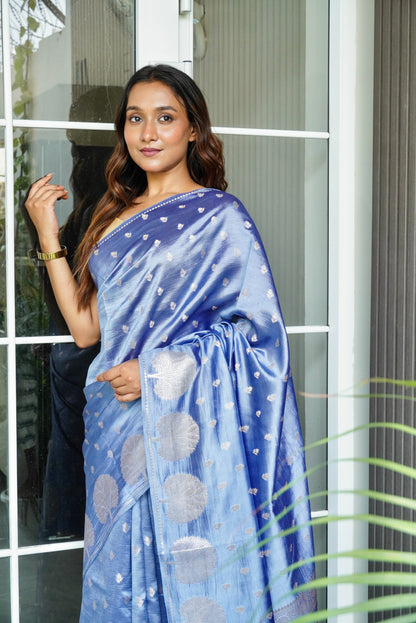 Silk Blue Raw Mango - Ethereal Silk