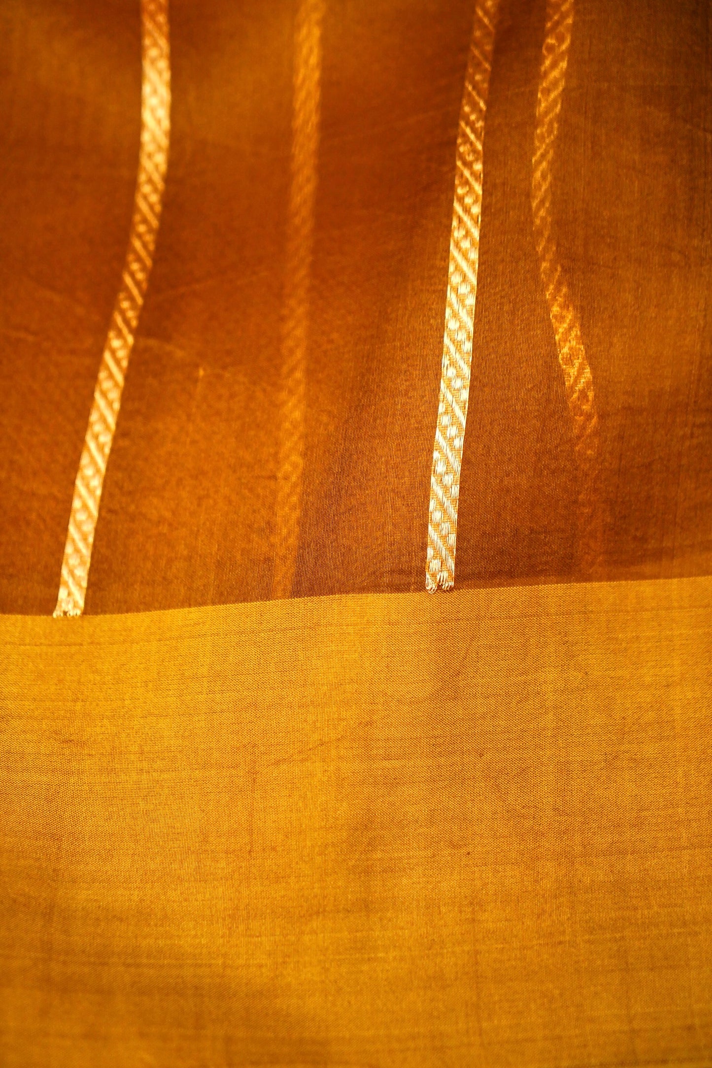 Yellow Pure Kora Silk Saree