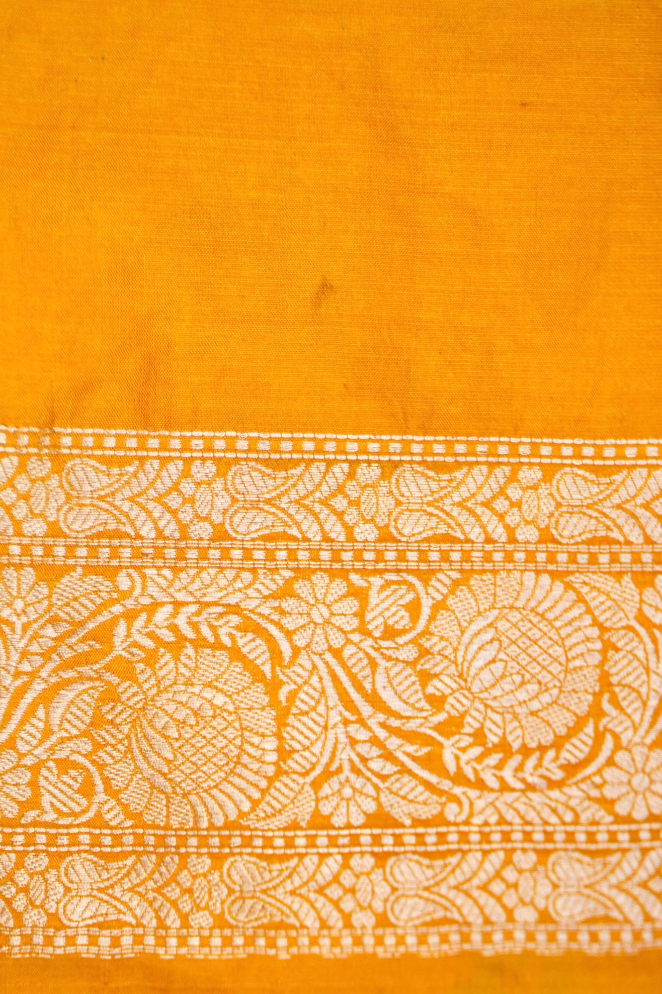 Yellow Katan Meenakari Banarasi Silk Saree