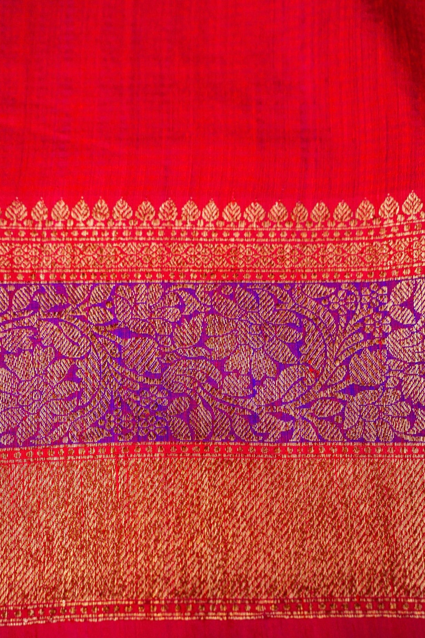 Orange Dupion Handloom Silk Saree