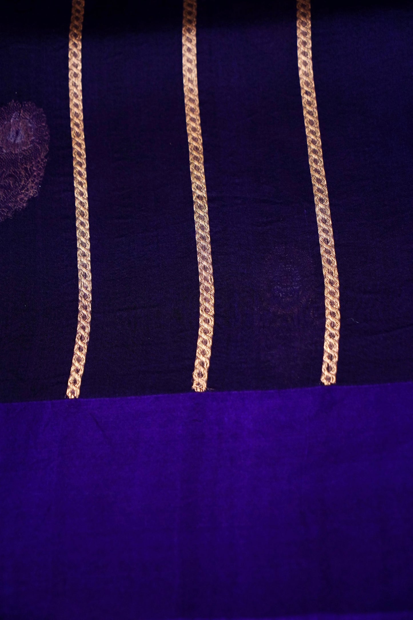 Purple Pure Kora Silk Saree