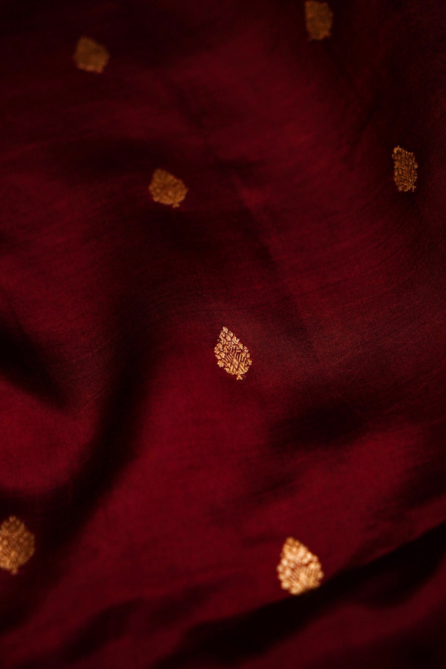 Brown Pure Mulberry Katan Silk Saree