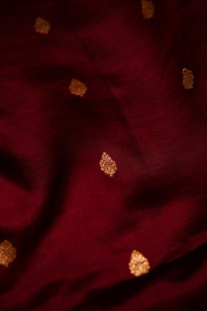 Brown Pure Mulberry Katan Silk Saree
