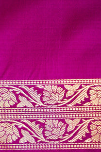 Artisan handloom craftsmanship on pink pure Banarasi Mashru silk saree