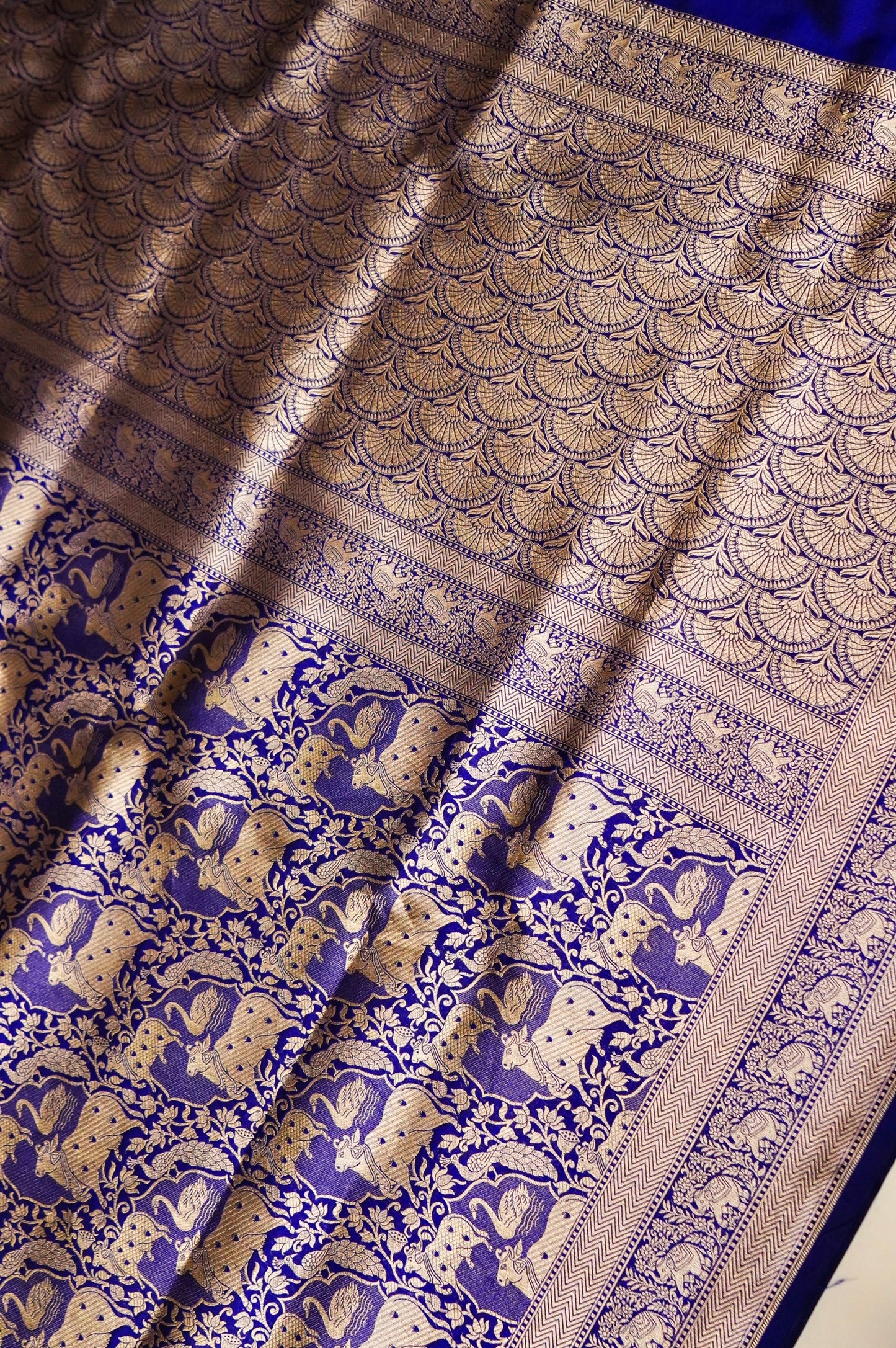 Pure Banarasi Kamdhenu Design Katan Handloom Saree
