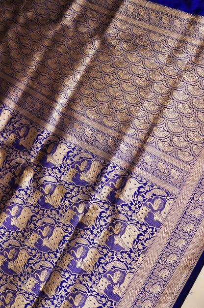 Pure Banarasi Kamdhenu Design Katan Handloom Saree
