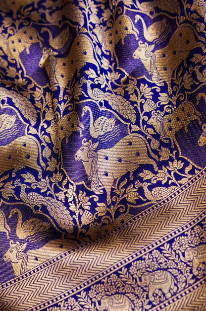 Pure Banarasi Kamdhenu Design Katan Handloom Saree