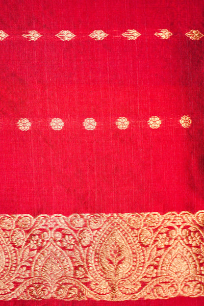 Pink Banarasi Handloom Double Kora Katan Handloom Saree